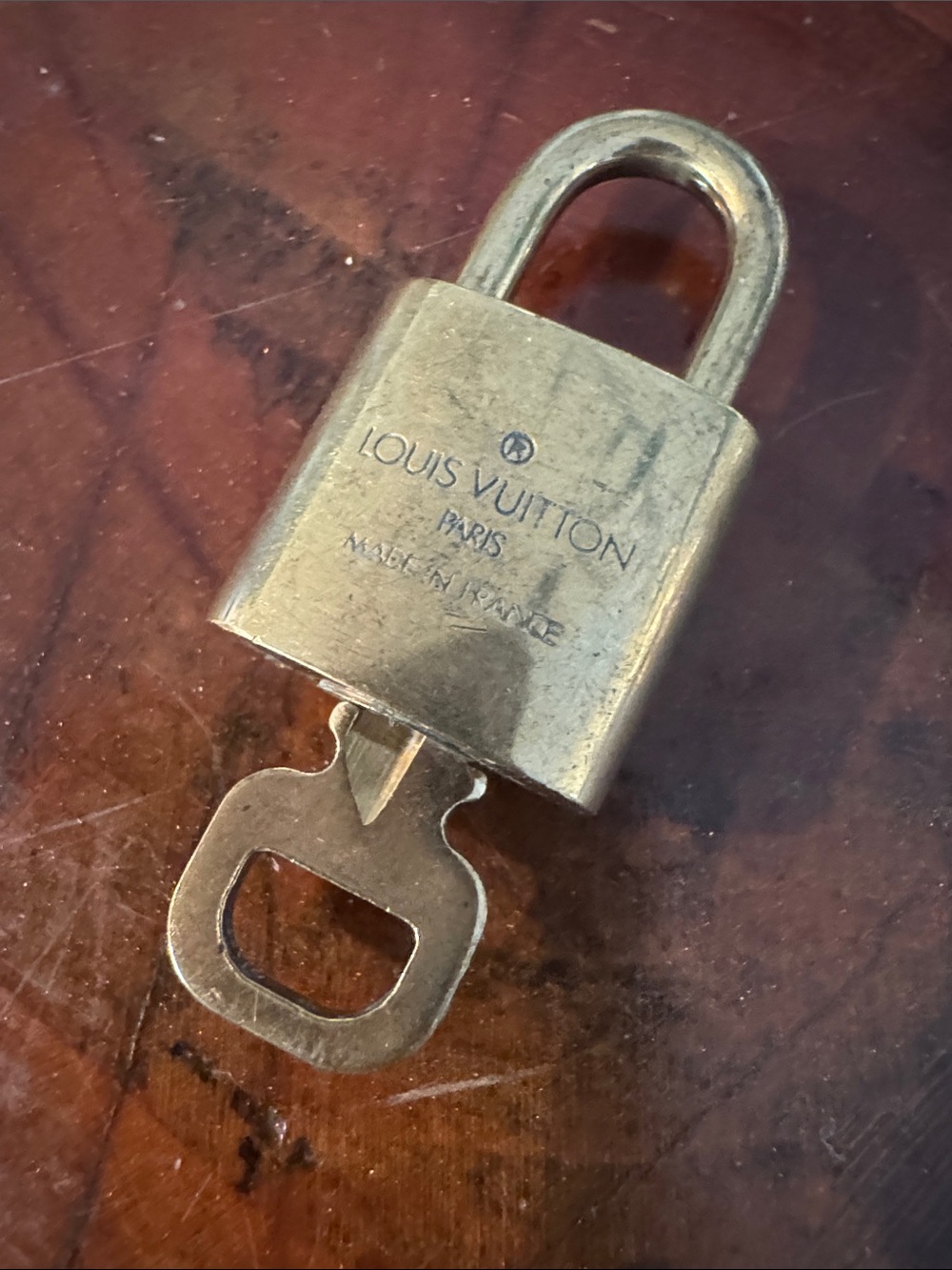 Louis Vuitton Brass Padlock and Key